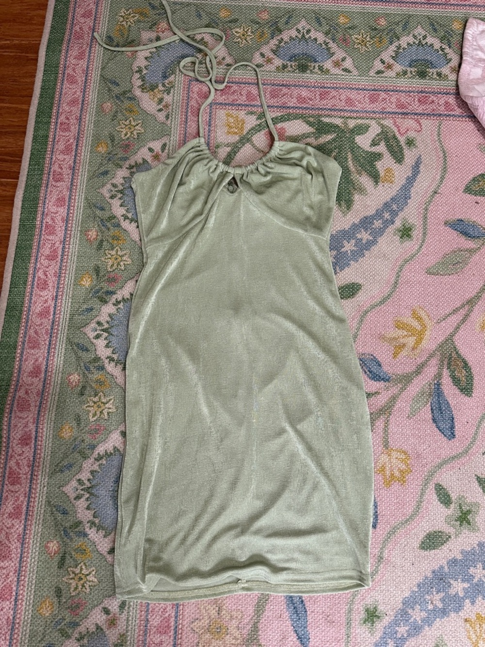 Sage Green Halter mini Dress